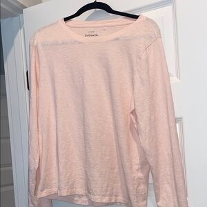 J. Crew Light Pink Long Sleeve Tee